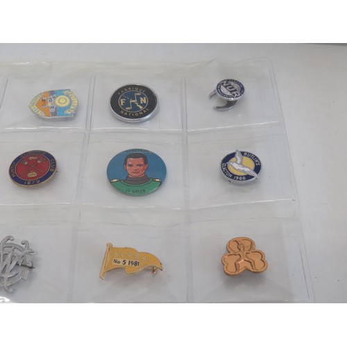 2 - Badges including N.U.R, milky bar kid, butlins, matchbox etc