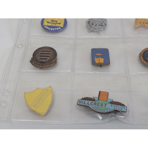 2 - Badges including N.U.R, milky bar kid, butlins, matchbox etc