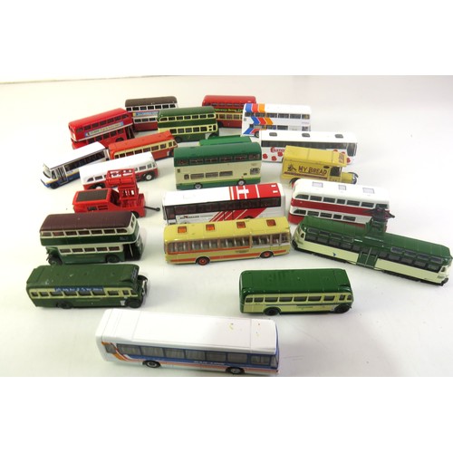 269 - Job lot of diecast buses and trams.