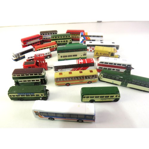 269 - Job lot of diecast buses and trams.