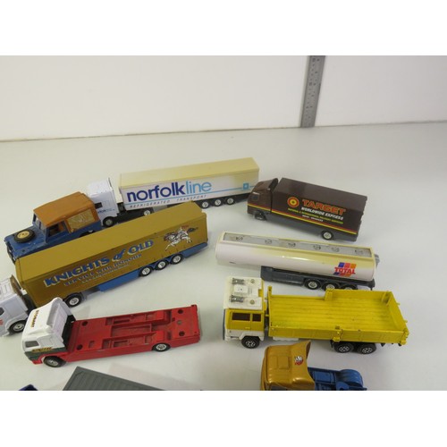 275 - Vintage playworn diecast includes trucks, Britains Land Rover, Dinky Bedford Lorry etc.