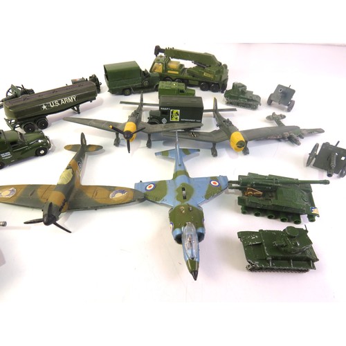 280 - Military diecast planes, tanks etc