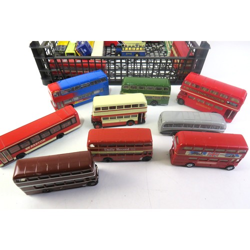 281 - Vintage diecast buses includes Corgi.