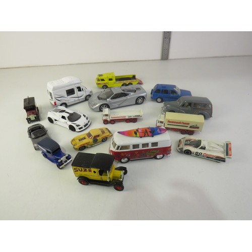 282 - Vintage playworn diecast includes Matchbox car transporter etc.