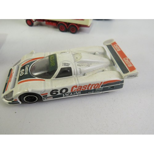 282 - Vintage playworn diecast includes Matchbox car transporter etc.