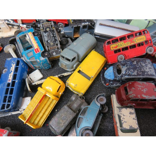 262 - Large aluminium case full of diecast to include Matchbox Lesney, Petrol pumps