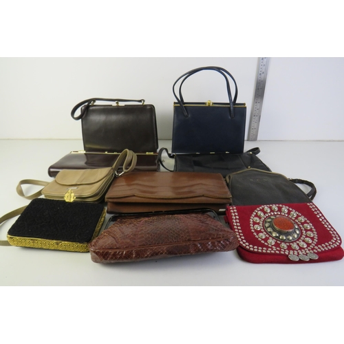 108 - Mixed vintage leather handbags