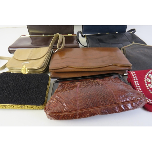 108 - Mixed vintage leather handbags