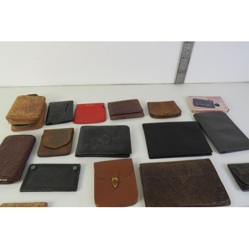 111 - Thirty-five vintage leather wallets