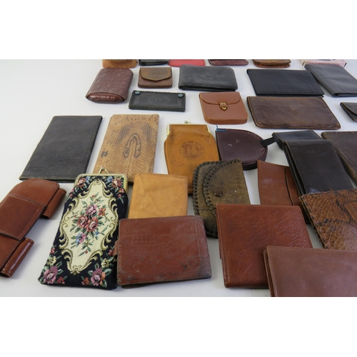 111 - Thirty-five vintage leather wallets