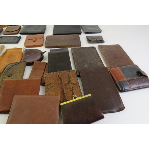 111 - Thirty-five vintage leather wallets