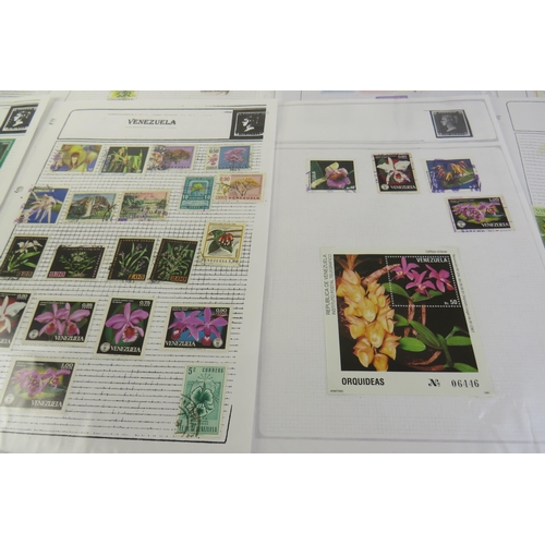 132 - One hundred sheets of world stamps flowers and animals