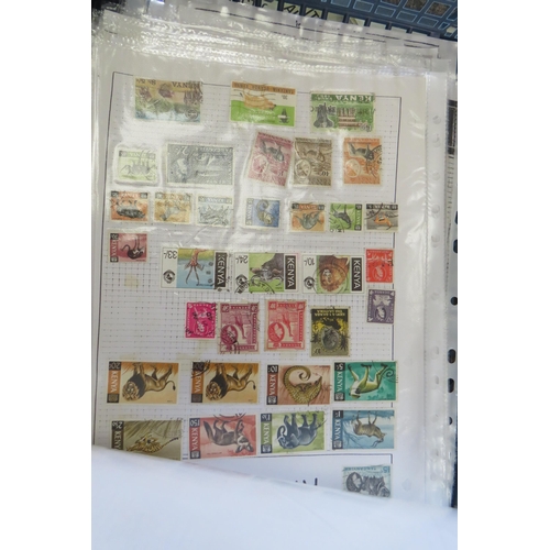 132 - One hundred sheets of world stamps flowers and animals