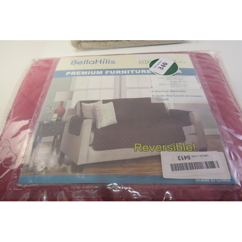 340 - Four reversible sofa covers