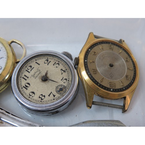 22 - Selection of vintage watches for spares/repairs includes ladies trench style.