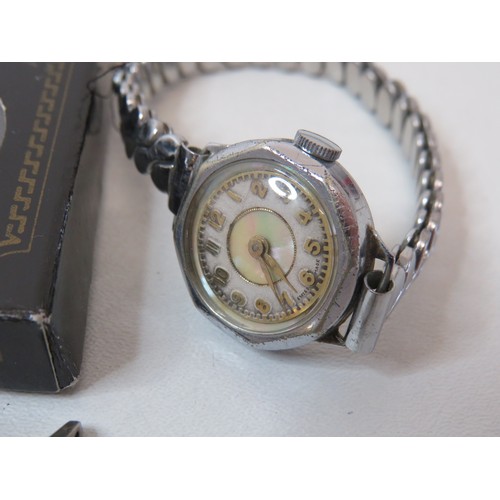 23 - Five vintage watches includes Sicura Medical military,