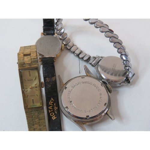 23 - Five vintage watches includes Sicura Medical military,