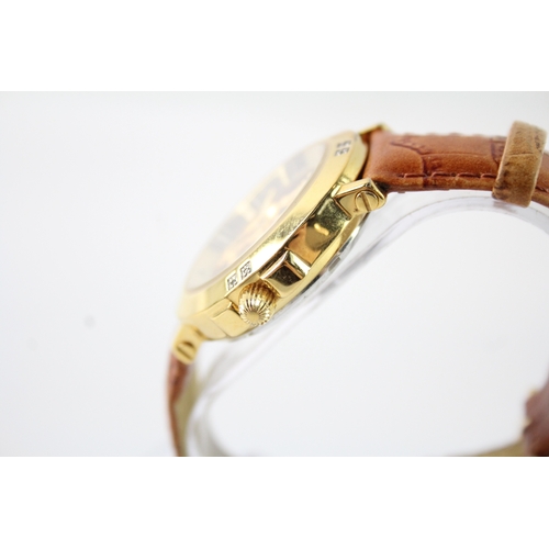 453 - Sekonda Gold Tone Skeleton Dress Watch Automatic WORKING