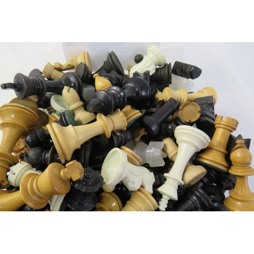 121 - Miscellaneous chess set pieces.