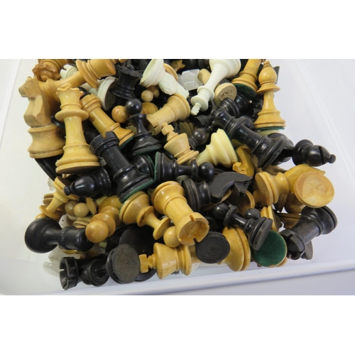 121 - Miscellaneous chess set pieces.