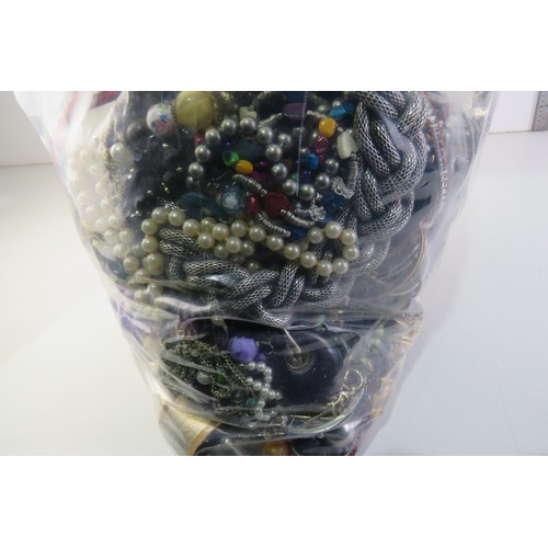 72 - 10kg bag of costume jewellery.