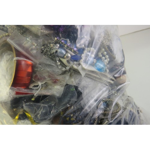 81 - 10kg bag of costume jewellery.