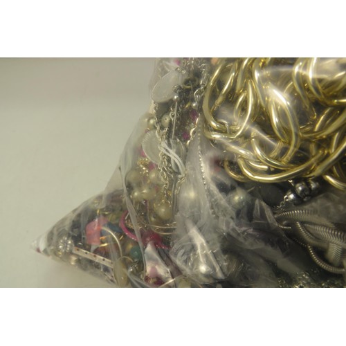 81 - 10kg bag of costume jewellery.