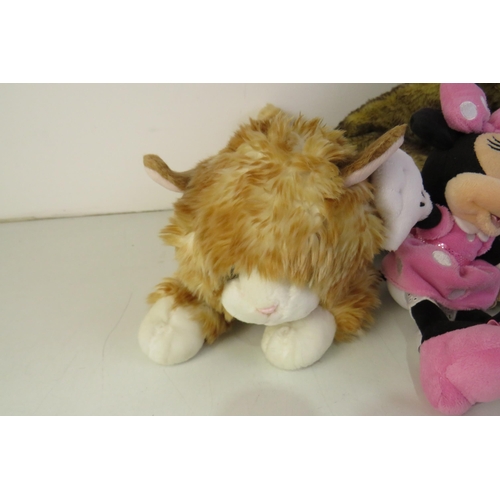 210 - A selection of cuddly toys including toys including disney, applause, paws etc