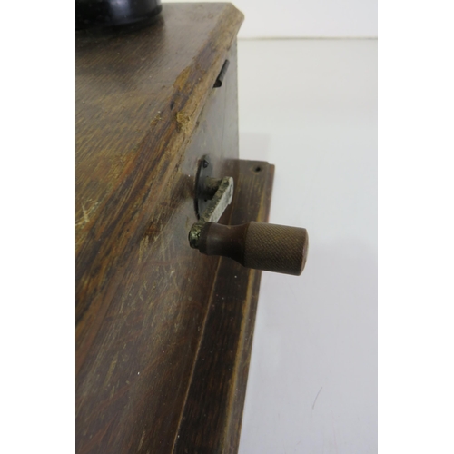 216 - Antique hand crank wall telephone