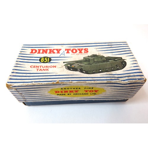 36 - Dinky Toys Centurion Tank 651 in original box.