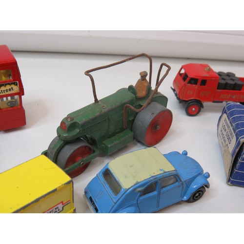 46 - Collection of vintage diecast and tinplate toys includes Dinky, boxed Hornby, Matchbox and Corgi.