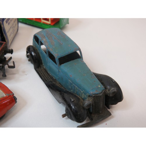 46 - Collection of vintage diecast and tinplate toys includes Dinky, boxed Hornby, Matchbox and Corgi.