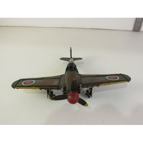 203 - Tin plate Aeroplane spitfire