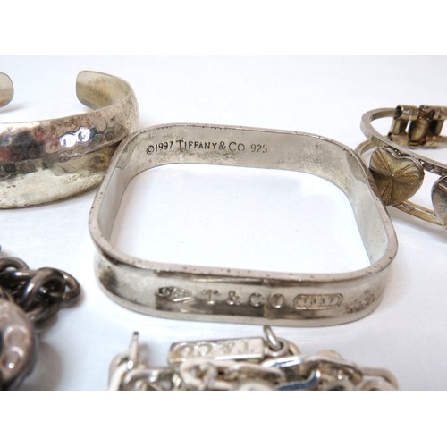 63 - Fashion Jewellery bracelets, bangles, necklaces includes 925 silver.