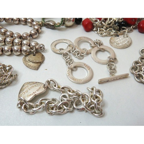 64 - Fashion Jewellery, bracelets, necklaces, bangles includes 925 silver.