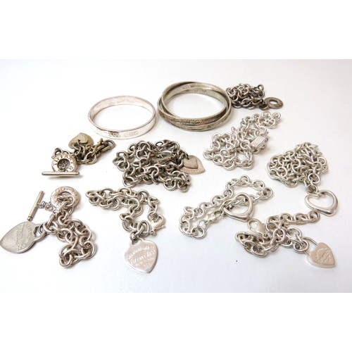 73 - Fashion Jewellery, bracelets, necklaces, bangles includes 925 silver.