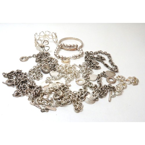 74 - Fashion Jewellery, bracelets, necklaces, bangles includes 925 silver.