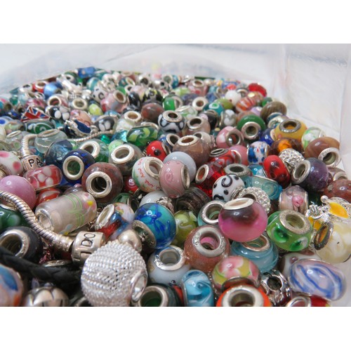 83 - 1.2kg of fashion charm beads includes Murano and 925 silver.