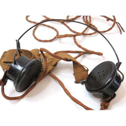 89 - WWII British Army Military Wireless Radio Headset