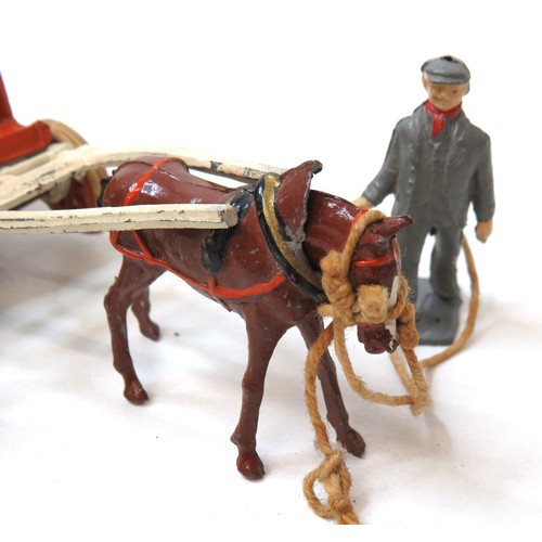 299 - 1938 Charben's Horse Drawn Milk delivery float with milkman and one other figure (broken horse)