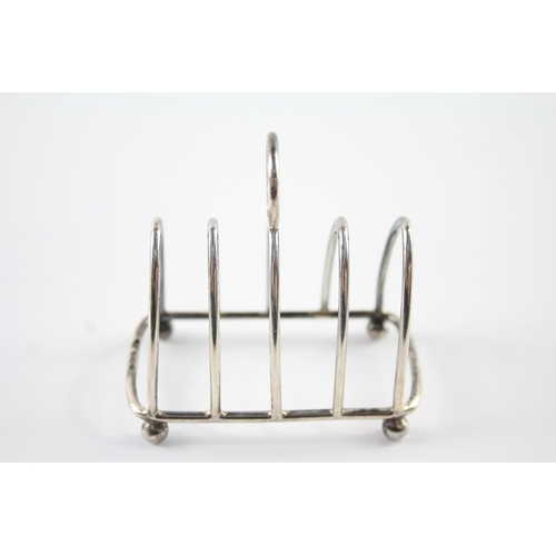 18 - Pair of Vintage .925 Sterling Silver 5 Bar Toast Racks (75g)