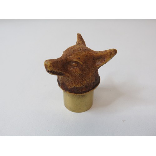 249 - Fox's head walking stick handle