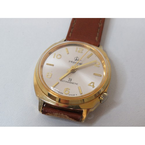 254 - Gents interpol vintage mechanic wristwatch