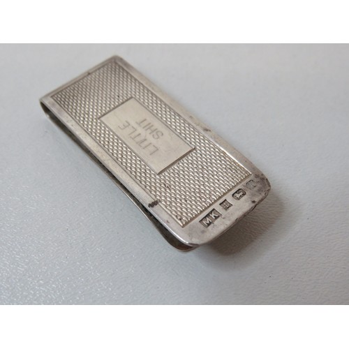 405 - Hallmarked silver money clip