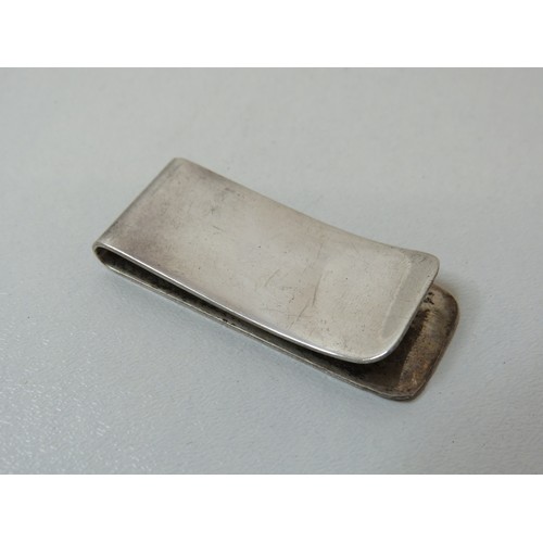 405 - Hallmarked silver money clip