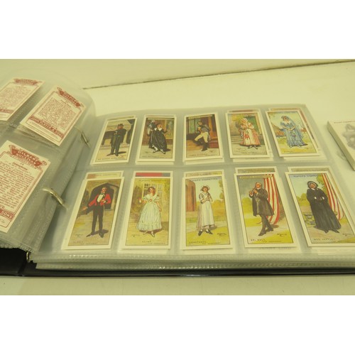 389 - Box of cigarette cards and two albums of re-prints