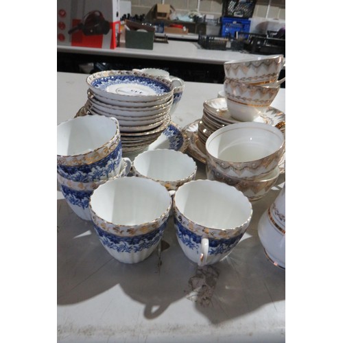 435 - Assortment of mixed crockery including stanley, bone, china, balfour, edwardian, indian tree