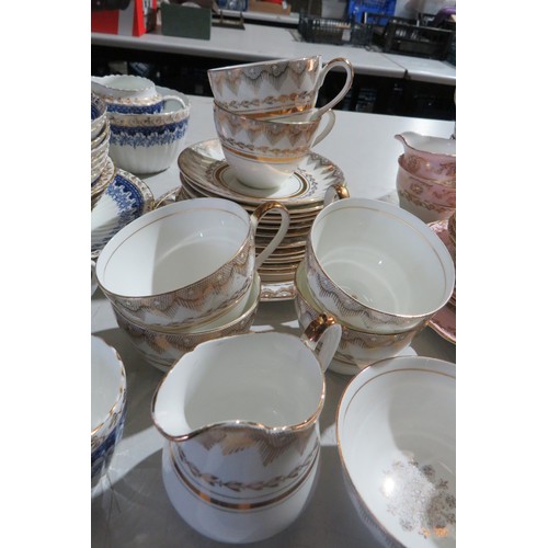 435 - Assortment of mixed crockery including stanley, bone, china, balfour, edwardian, indian tree