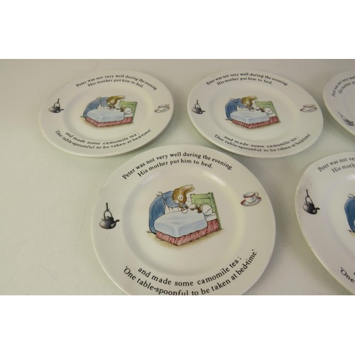 437 - Six Wedgewood peter rabbit side plates