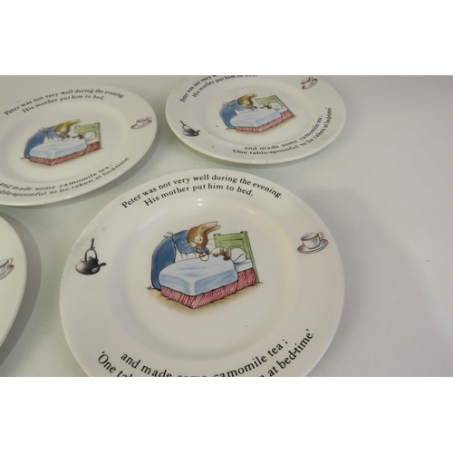 437 - Six Wedgewood peter rabbit side plates